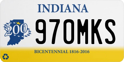IN license plate 970MKS