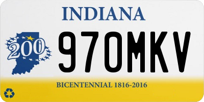 IN license plate 970MKV