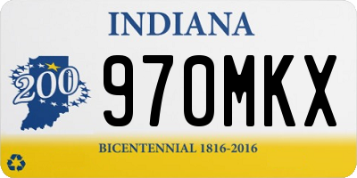 IN license plate 970MKX