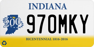 IN license plate 970MKY