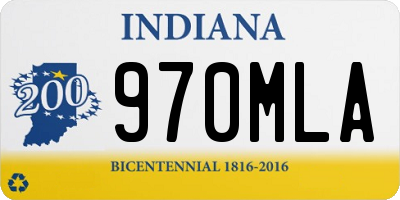 IN license plate 970MLA