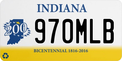 IN license plate 970MLB