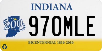 IN license plate 970MLE