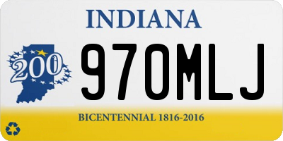 IN license plate 970MLJ