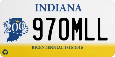 IN license plate 970MLL