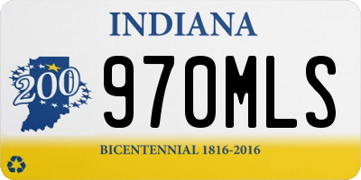 IN license plate 970MLS
