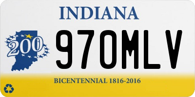 IN license plate 970MLV