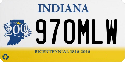 IN license plate 970MLW
