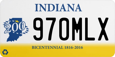 IN license plate 970MLX