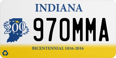 IN license plate 970MMA