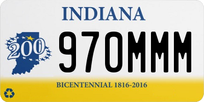 IN license plate 970MMM