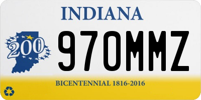 IN license plate 970MMZ