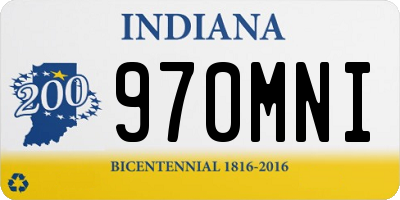 IN license plate 970MNI