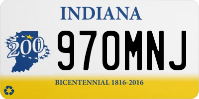 IN license plate 970MNJ