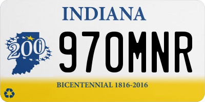 IN license plate 970MNR