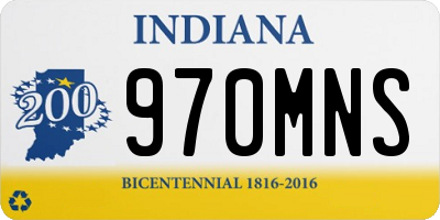 IN license plate 970MNS