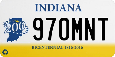 IN license plate 970MNT
