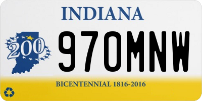 IN license plate 970MNW