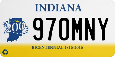 IN license plate 970MNY