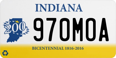 IN license plate 970MOA