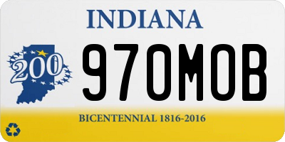 IN license plate 970MOB