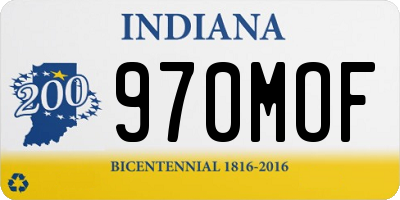 IN license plate 970MOF