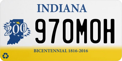 IN license plate 970MOH