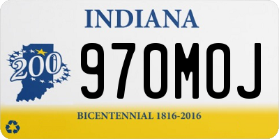 IN license plate 970MOJ