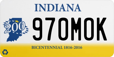 IN license plate 970MOK
