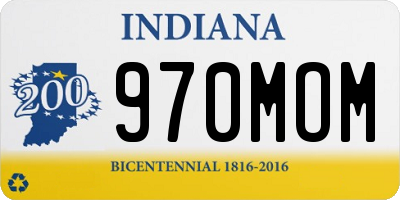 IN license plate 970MOM