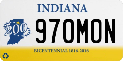 IN license plate 970MON