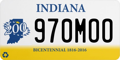 IN license plate 970MOO