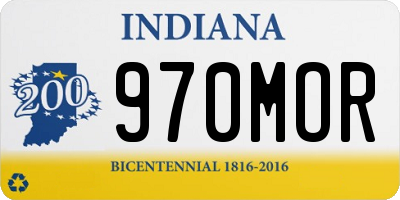 IN license plate 970MOR