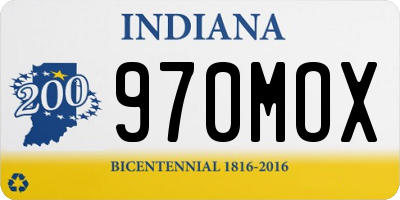 IN license plate 970MOX