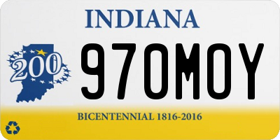 IN license plate 970MOY