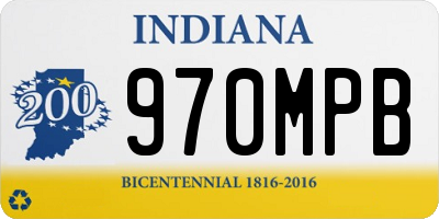 IN license plate 970MPB