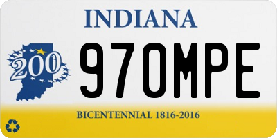 IN license plate 970MPE