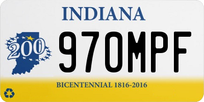 IN license plate 970MPF