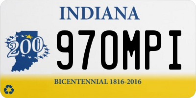 IN license plate 970MPI