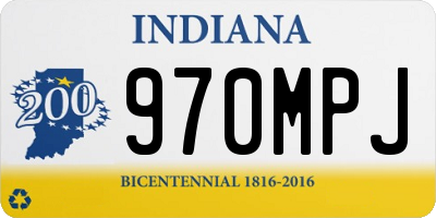 IN license plate 970MPJ