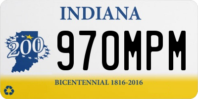 IN license plate 970MPM