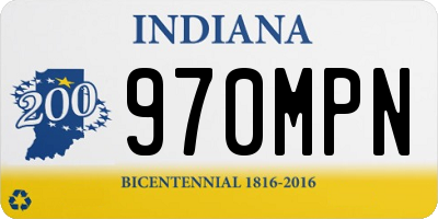 IN license plate 970MPN