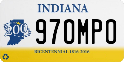 IN license plate 970MPO
