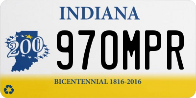 IN license plate 970MPR