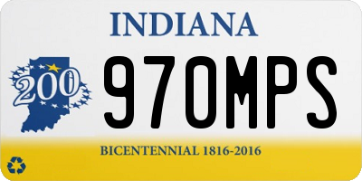 IN license plate 970MPS