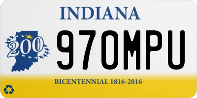 IN license plate 970MPU