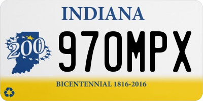 IN license plate 970MPX