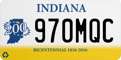 IN license plate 970MQC