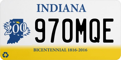IN license plate 970MQE