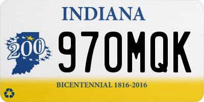 IN license plate 970MQK